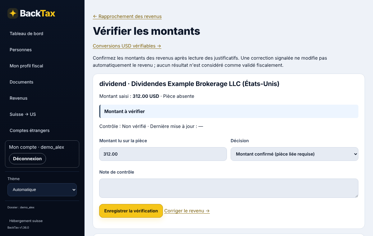 Exemple fictif — 3. Validation