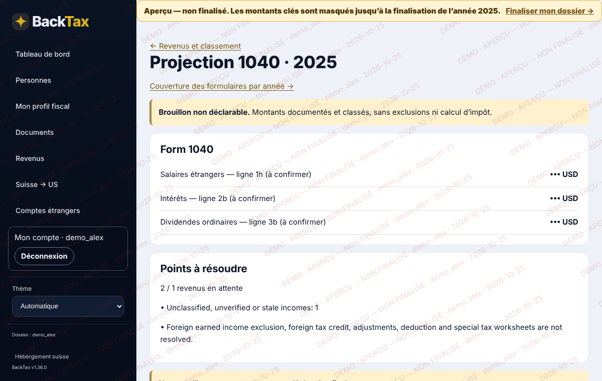 Exemple fictif — 7. Aperçu avant finalisation